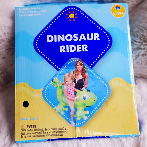 Fun Zone Inflatables, Dinosaur Rider Pool Float, NIB - Picture 2 of 7